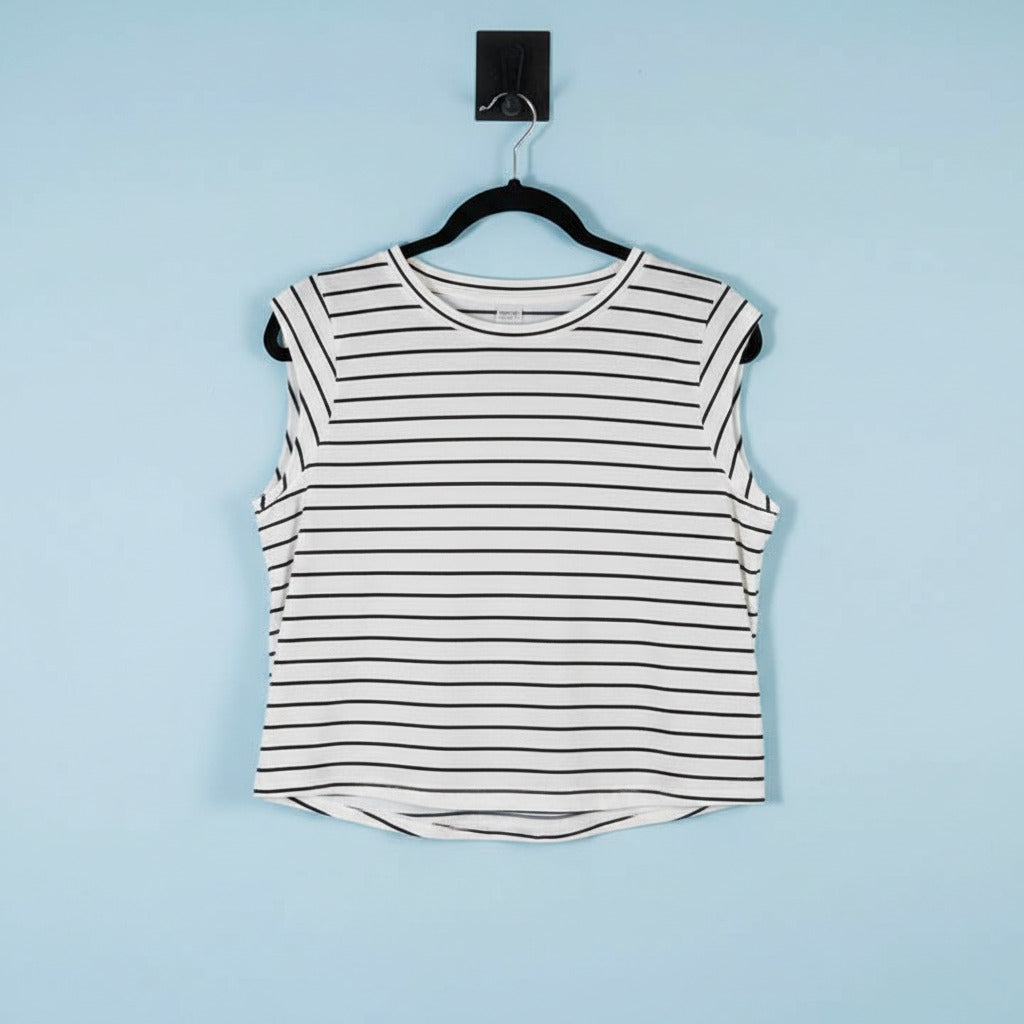 Talbots Petite Striped Pima Cotton Top — Size LP