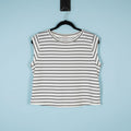 Talbots Petite Striped Pima Cotton Top — Size LP