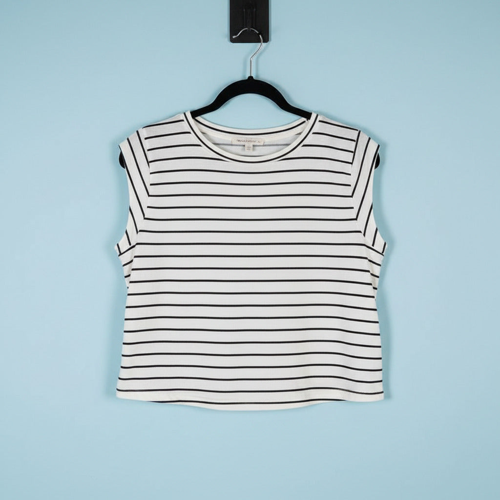 Talbots Petite Striped Pima Cotton Top — Size LP