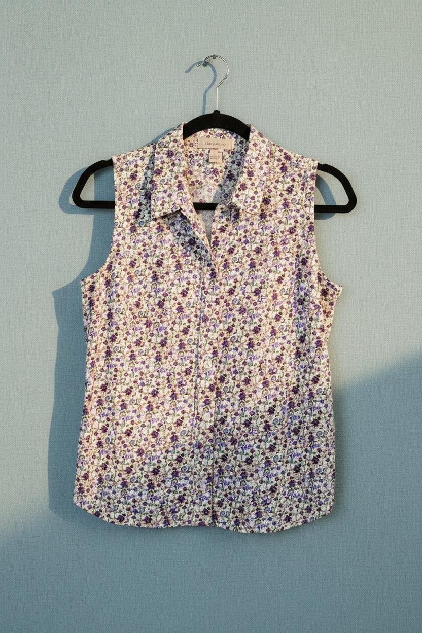 Coldwater Creek Floral Sleeveless Blouse – Size PS