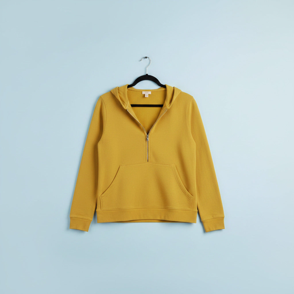 Mustard Yellow Hoodie & Wide-Leg Pants Set | Vintage Tracksuit