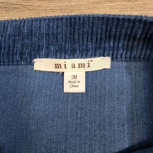 Miami Blue Corduroy Button-Front Mini Skirt – Size M