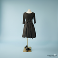 Adrianna Papell Black Taffeta Bow Dress | Size 6