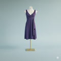 Bisou Bisou Purple Wrap-Style Dress – Size 4