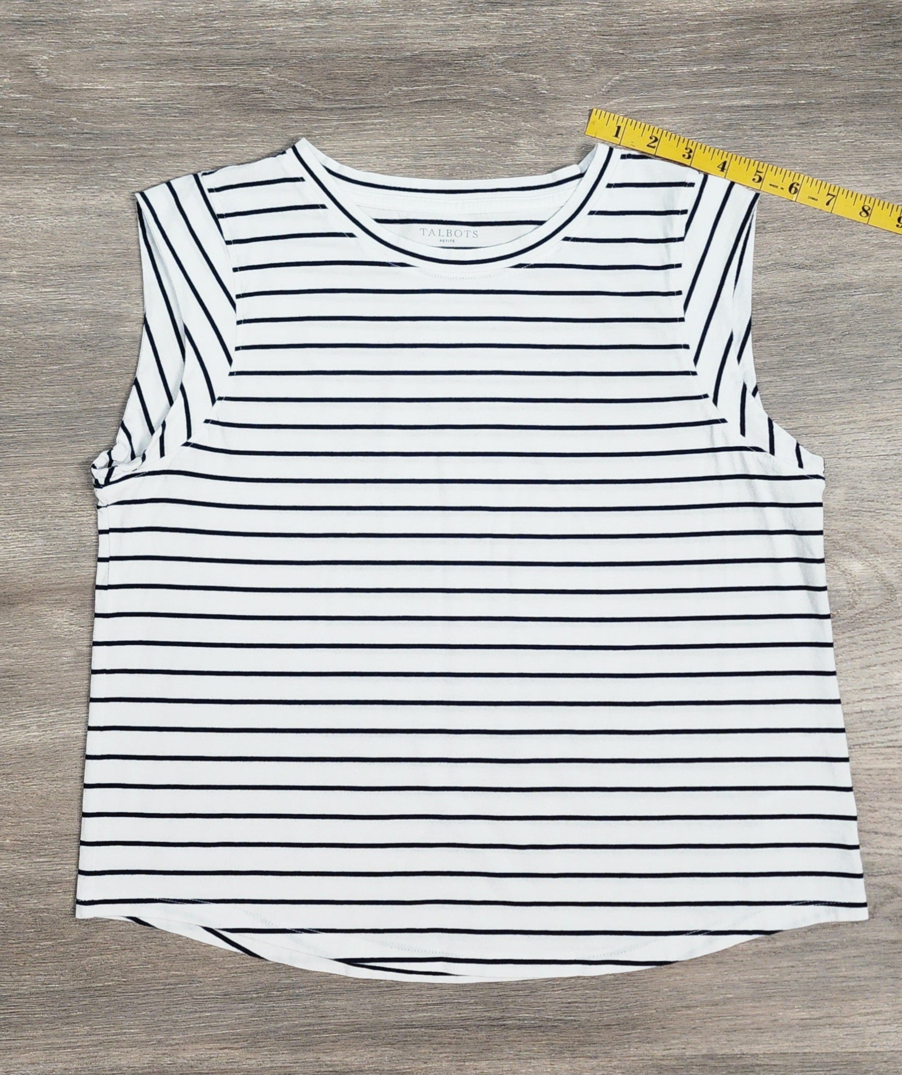 Talbots Petite Striped Pima Cotton Top — Size LP