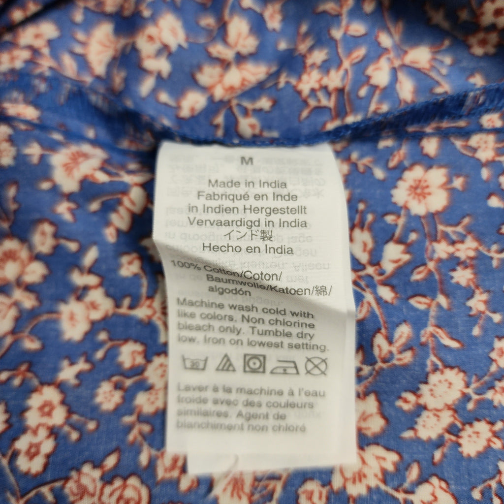 Madewell Floral Puff Sleeve Top – Blue / Size M