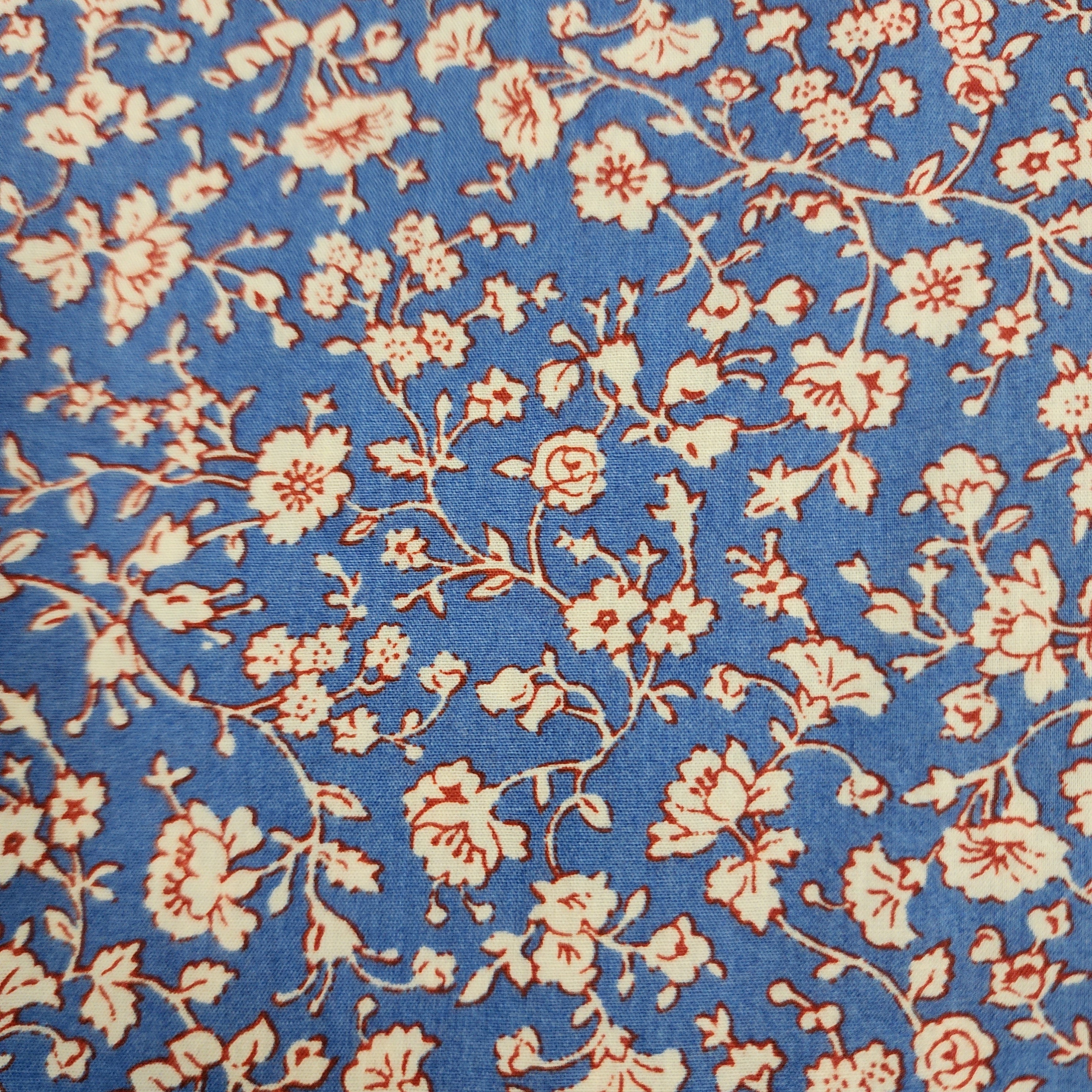 Madewell Floral Puff Sleeve Top – Blue / Size M