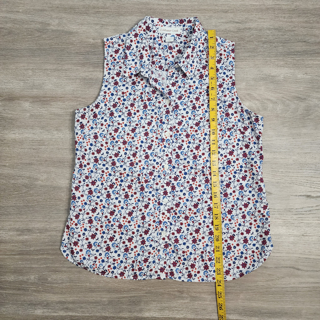 Coldwater Creek Floral Sleeveless Blouse – Size PS