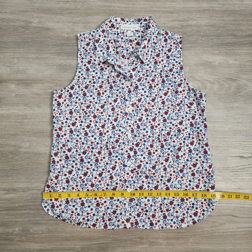 Coldwater Creek Floral Sleeveless Blouse – Size PS