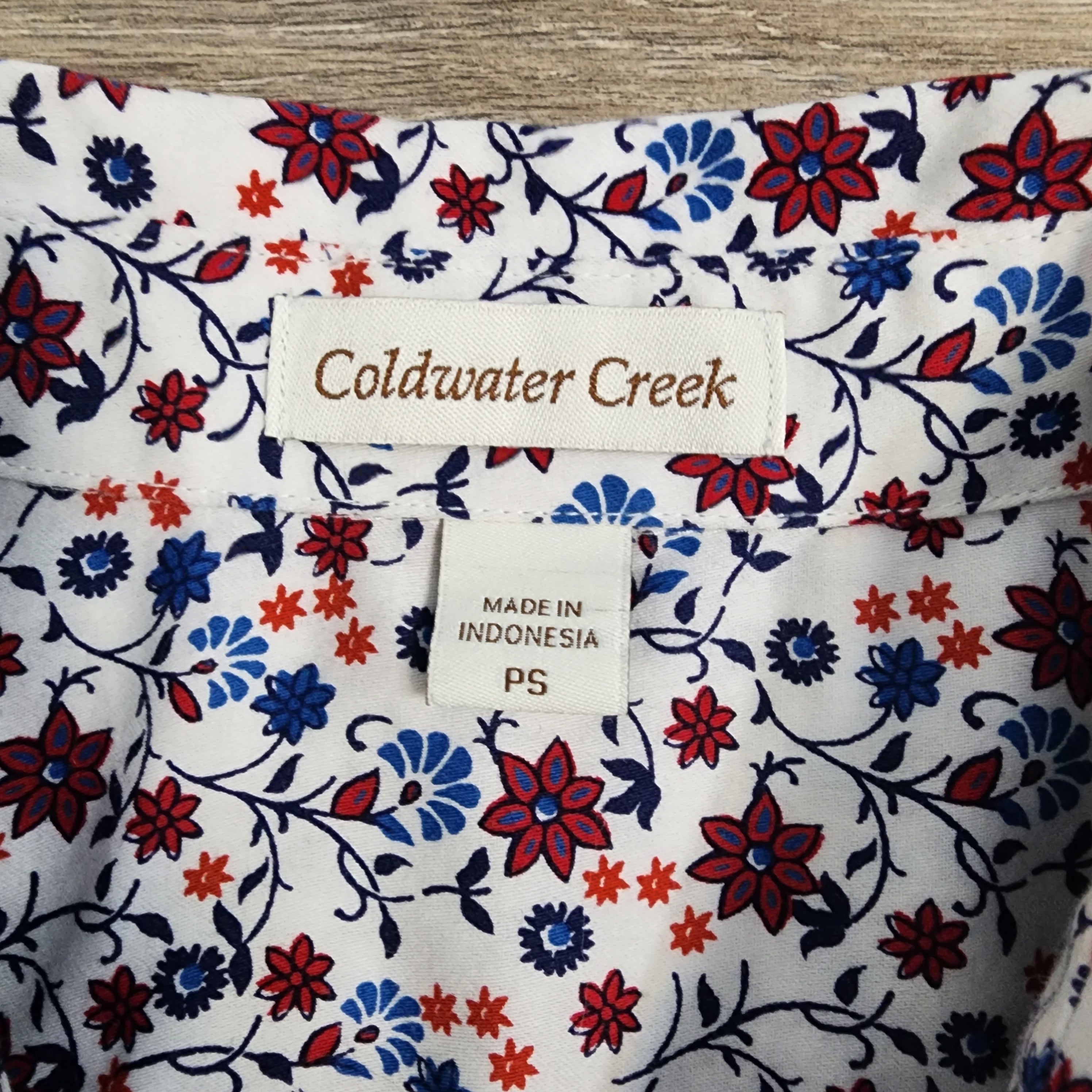 Coldwater Creek Floral Sleeveless Blouse – Size PS