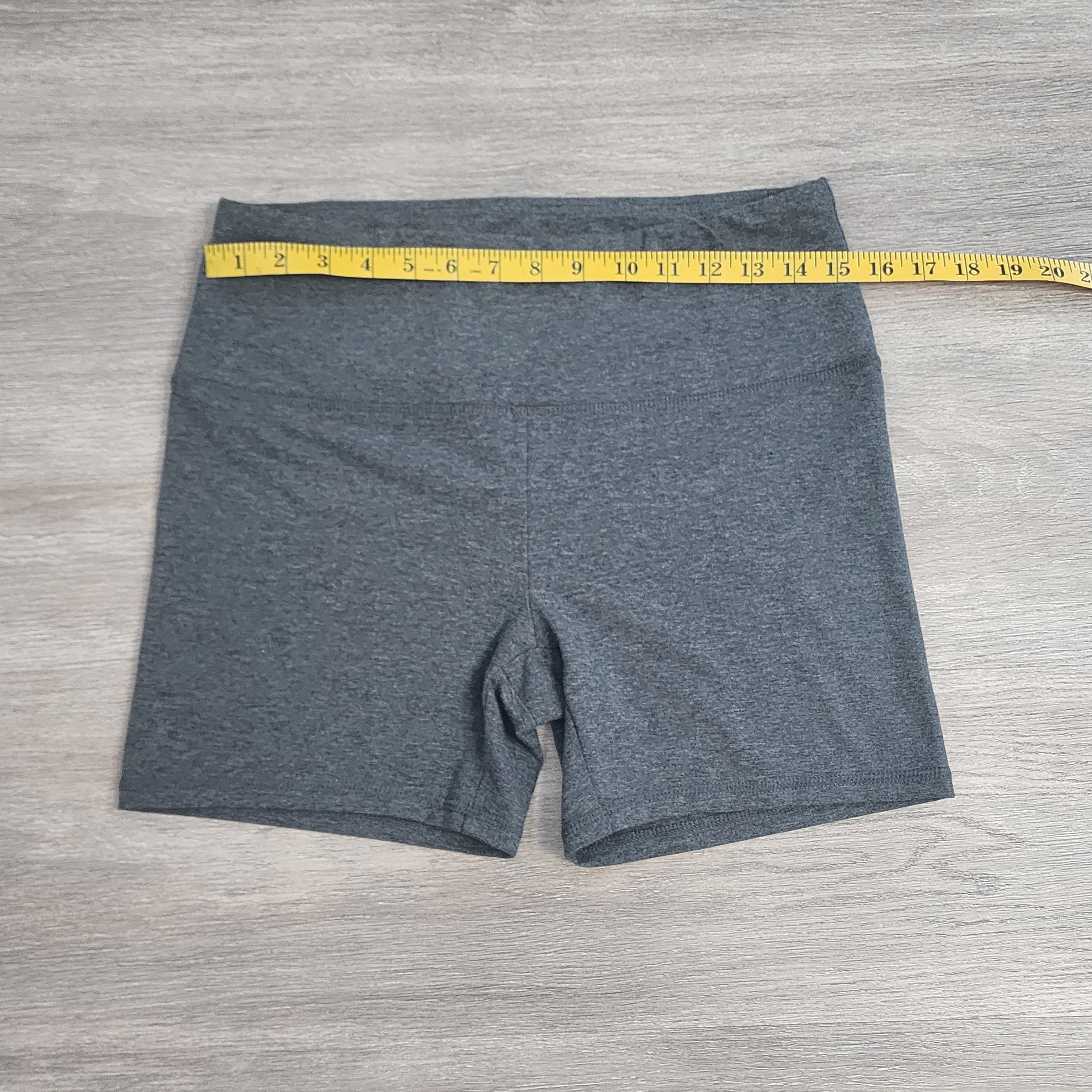 RBX Heather Grey High-Waist Bike Shorts – Size L