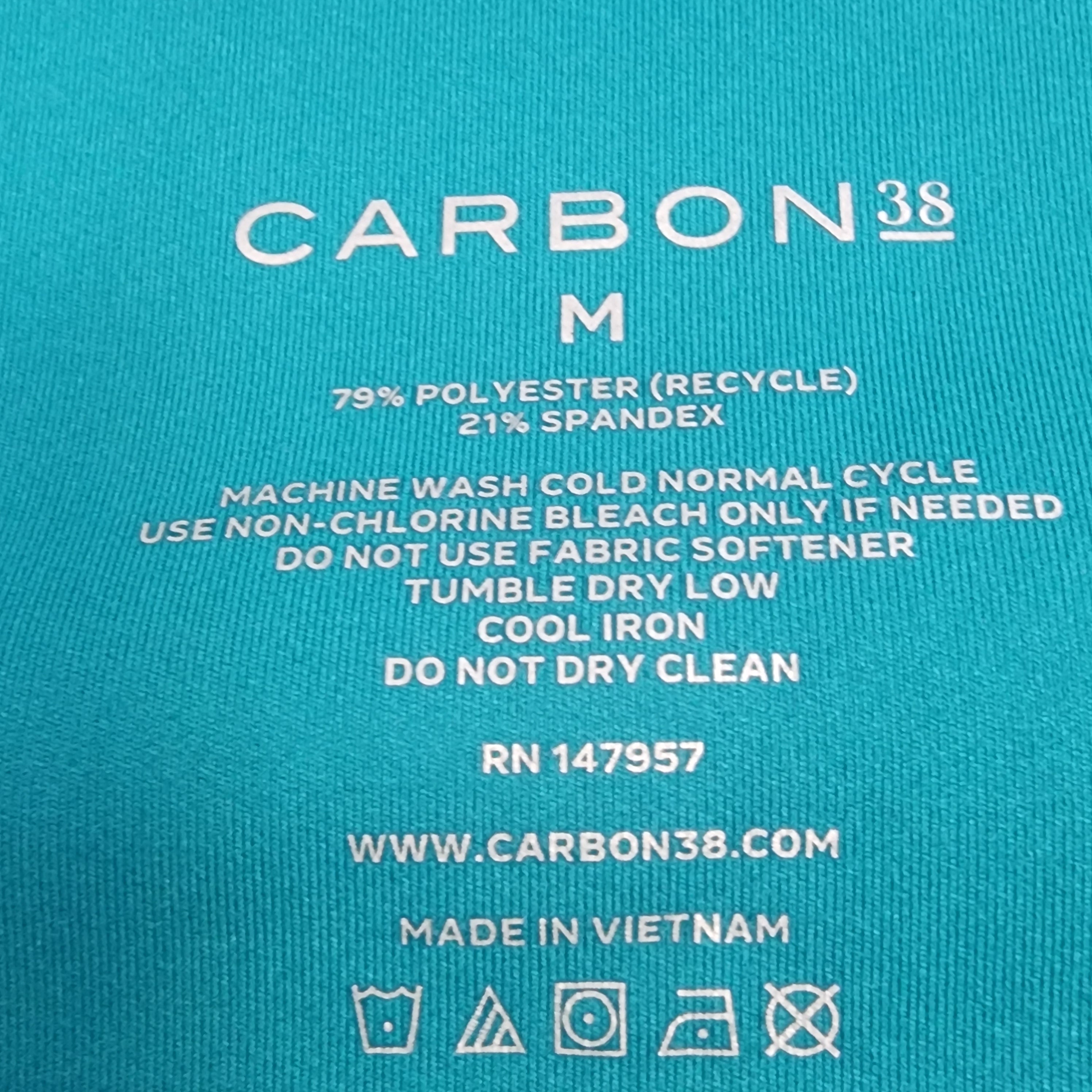 Carbon38 Teal High-Waist Leggings – Size M