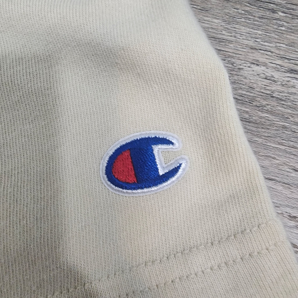 Champion Cream Logo Graphic Tee – Size S