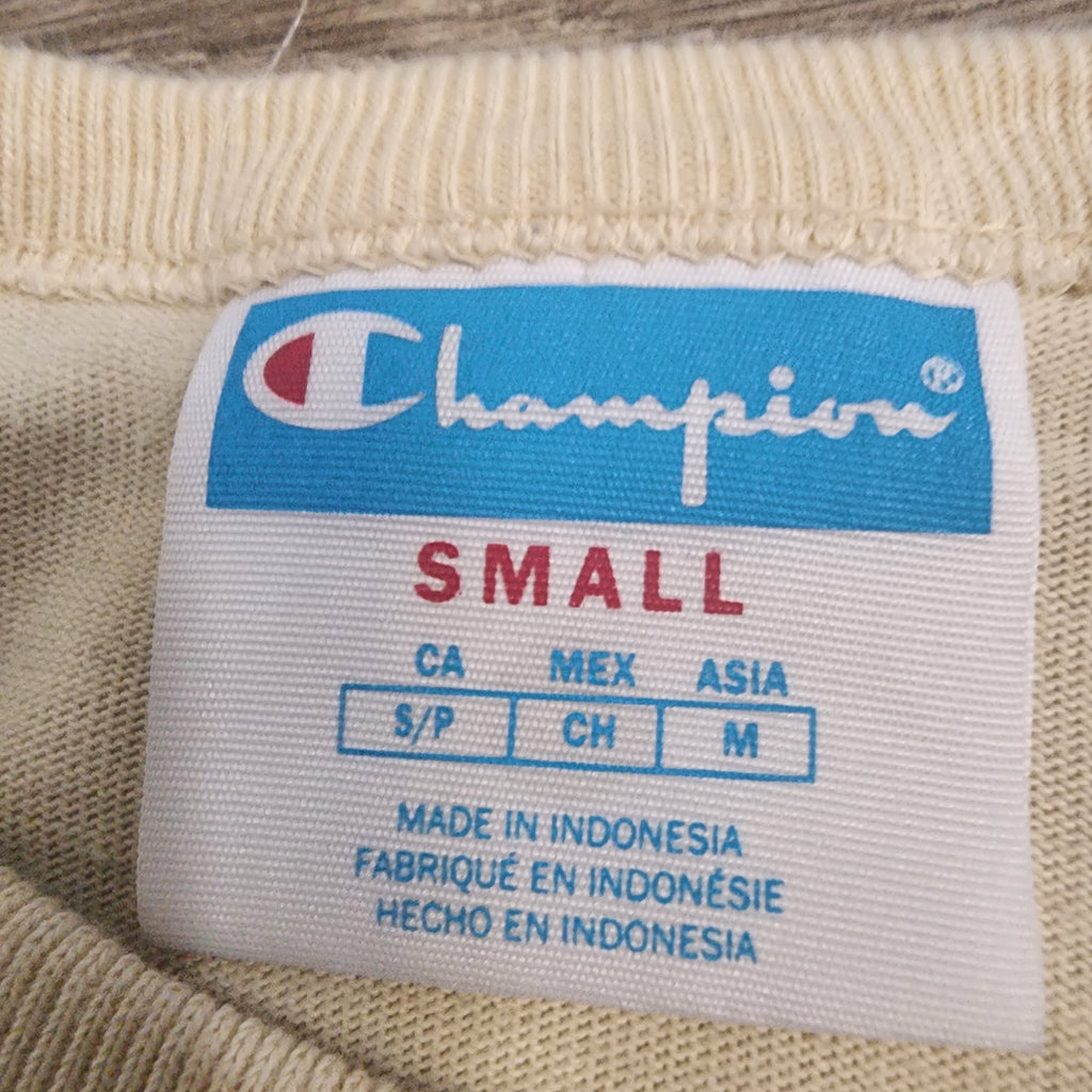 Champion Cream Logo Graphic Tee – Size S