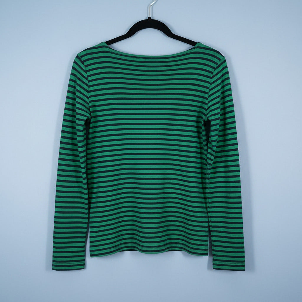 J.Crew Artist T Striped Long Sleeve Tee – Green & Navy XS