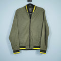 Cactus Man Ricky Singh Olive Bird Print Bomber Jacket — Size M
