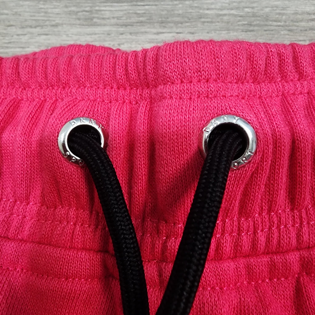 DKNY Sport Hot Pink Drawstring Shorts with Pockets – Size M