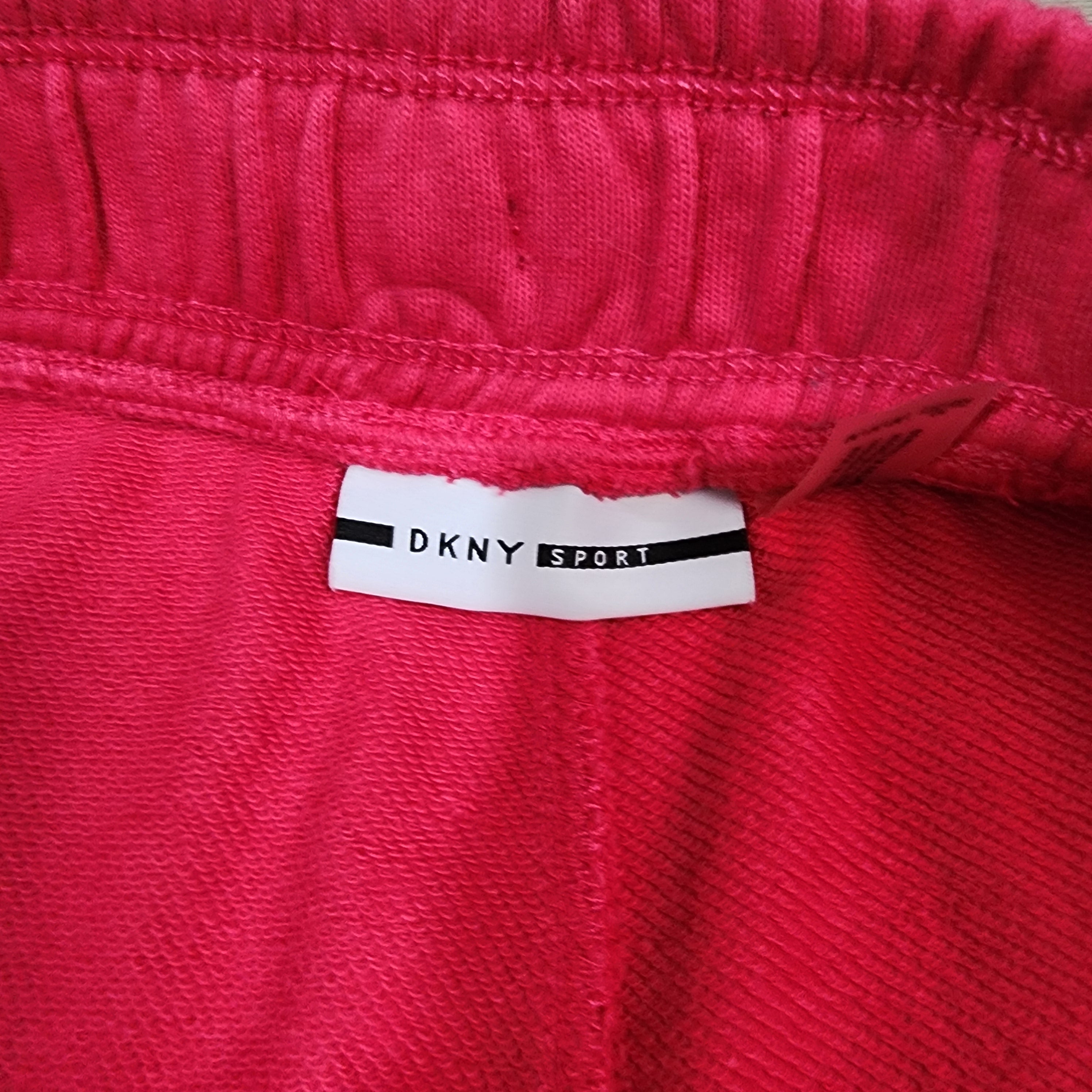 DKNY Sport Hot Pink Drawstring Shorts with Pockets – Size M