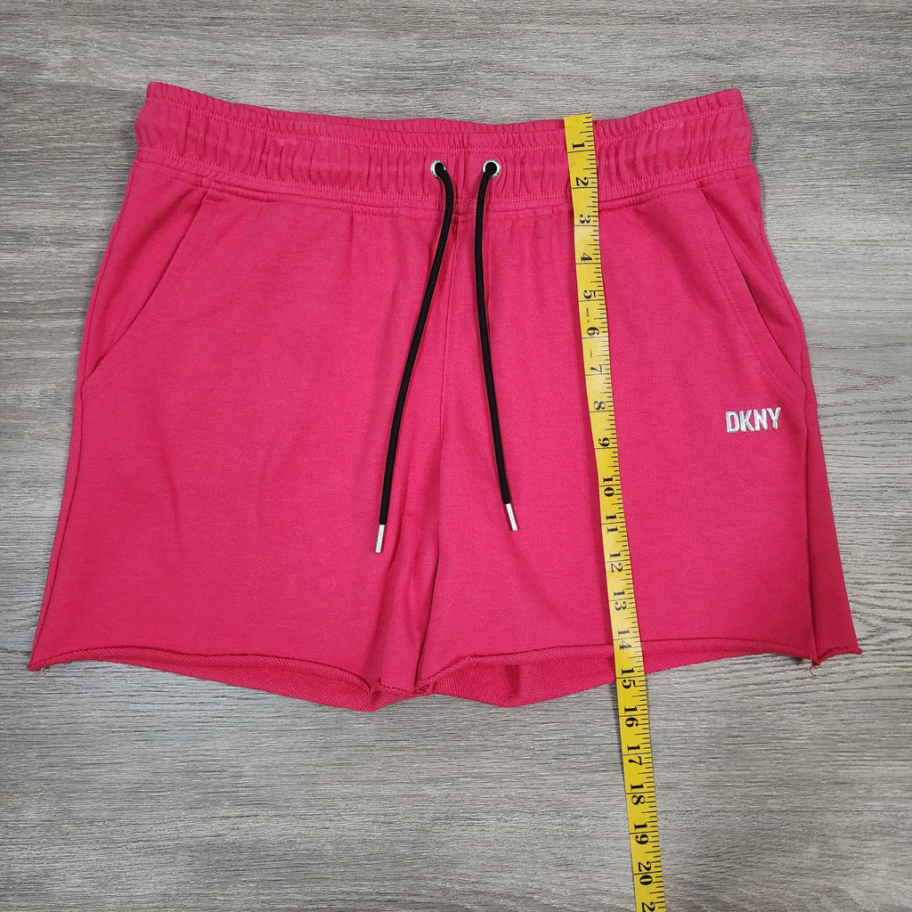 DKNY Sport Hot Pink Drawstring Shorts with Pockets – Size M