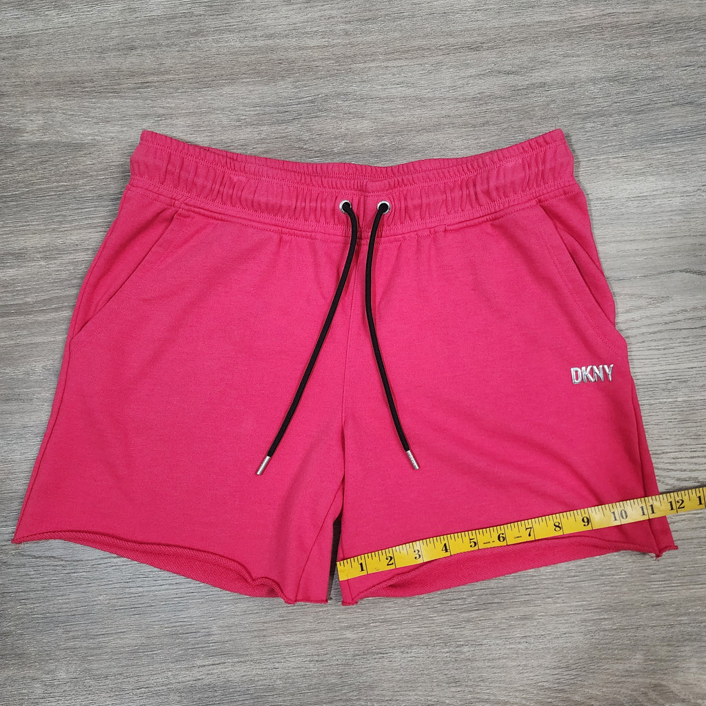 DKNY Sport Hot Pink Drawstring Shorts with Pockets – Size M