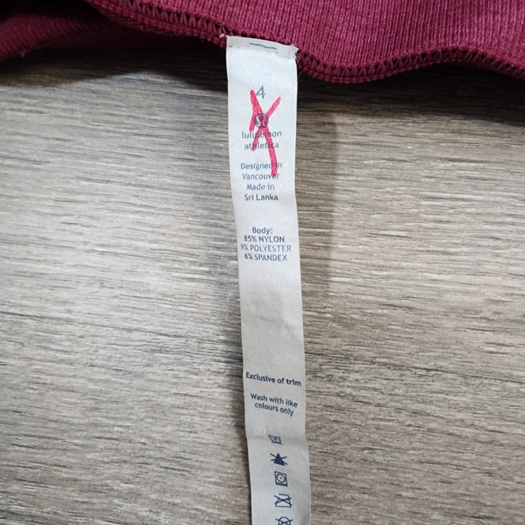 lululemon Berry Ombre Seamless Crop Leggings – Size 4