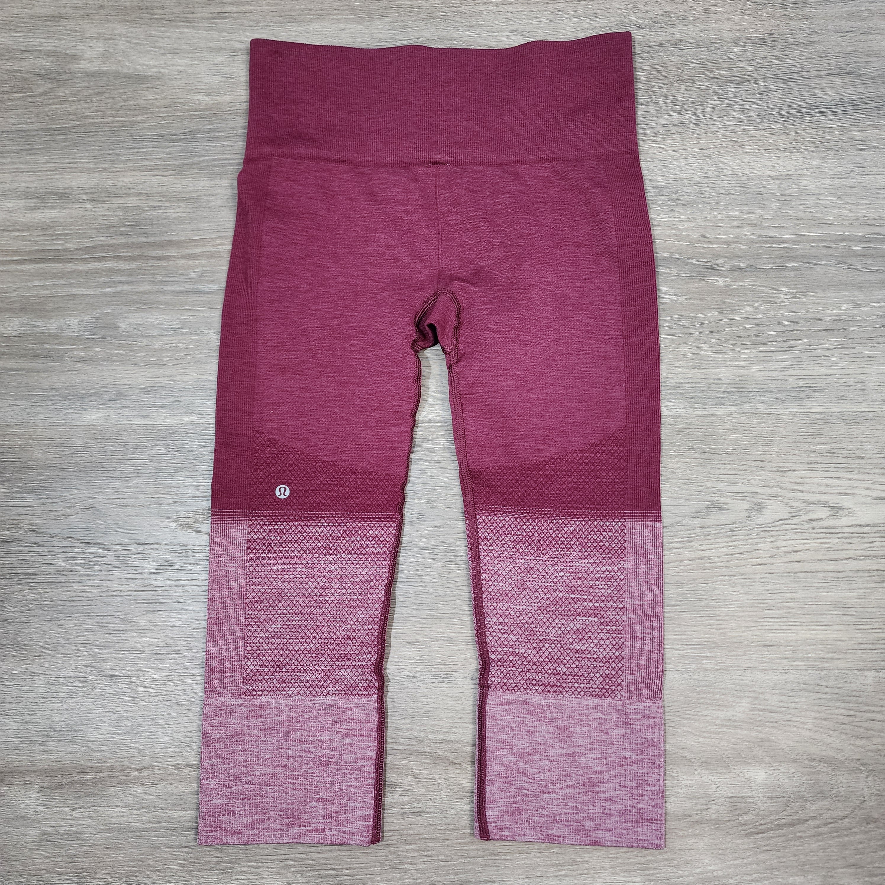 lululemon Berry Ombre Seamless Crop Leggings – Size 4