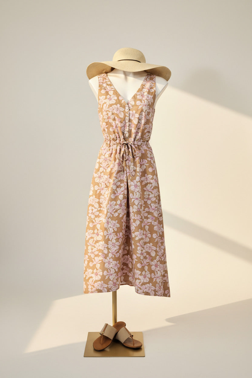 Gap Floral Cotton Midi Dress