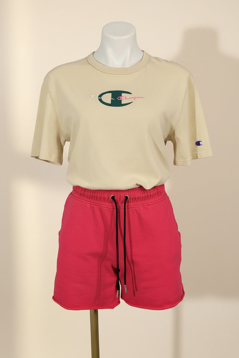 Champion Cream Logo Graphic Tee – Size S