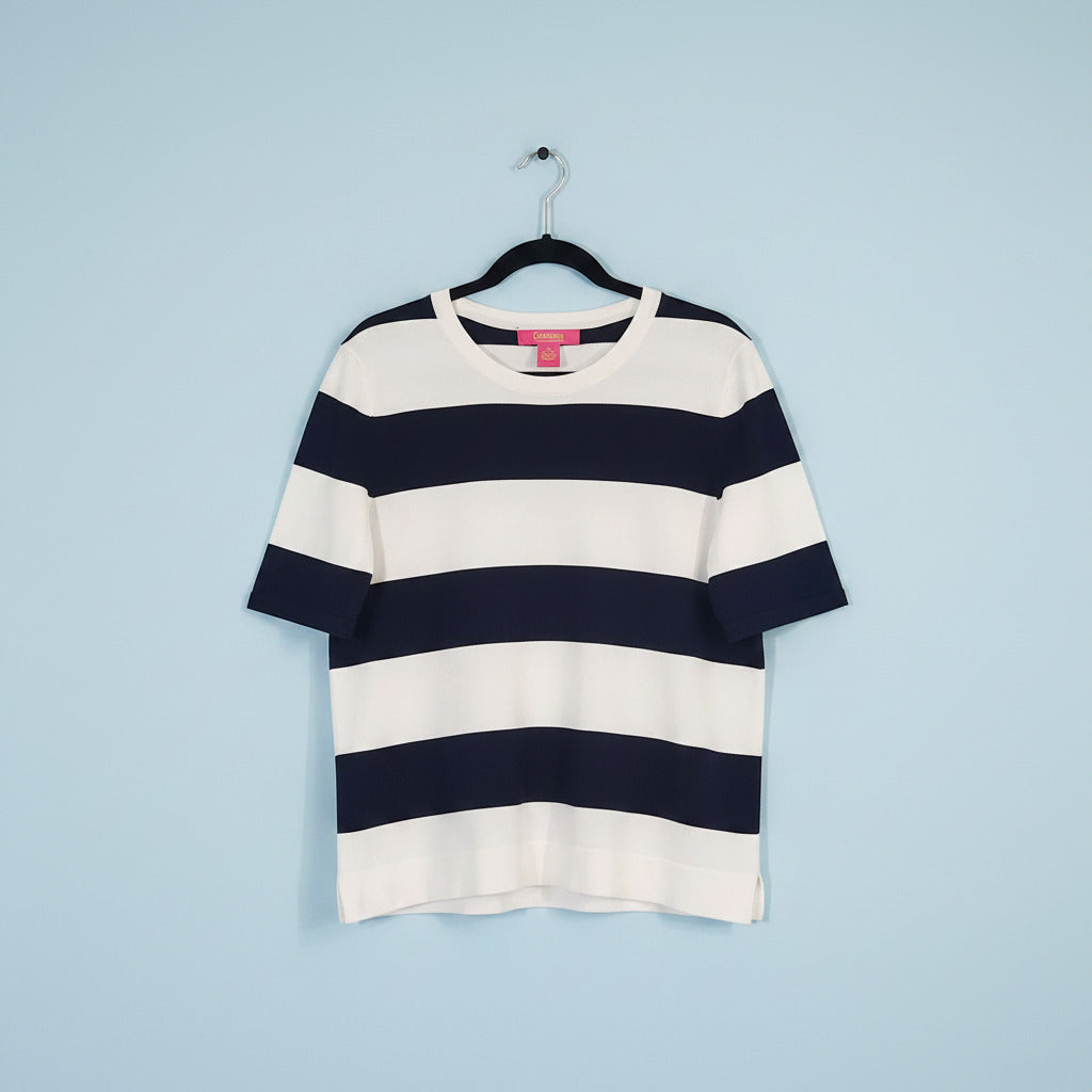 Catherine Malandrino Bold Stripe Tee – Size XL