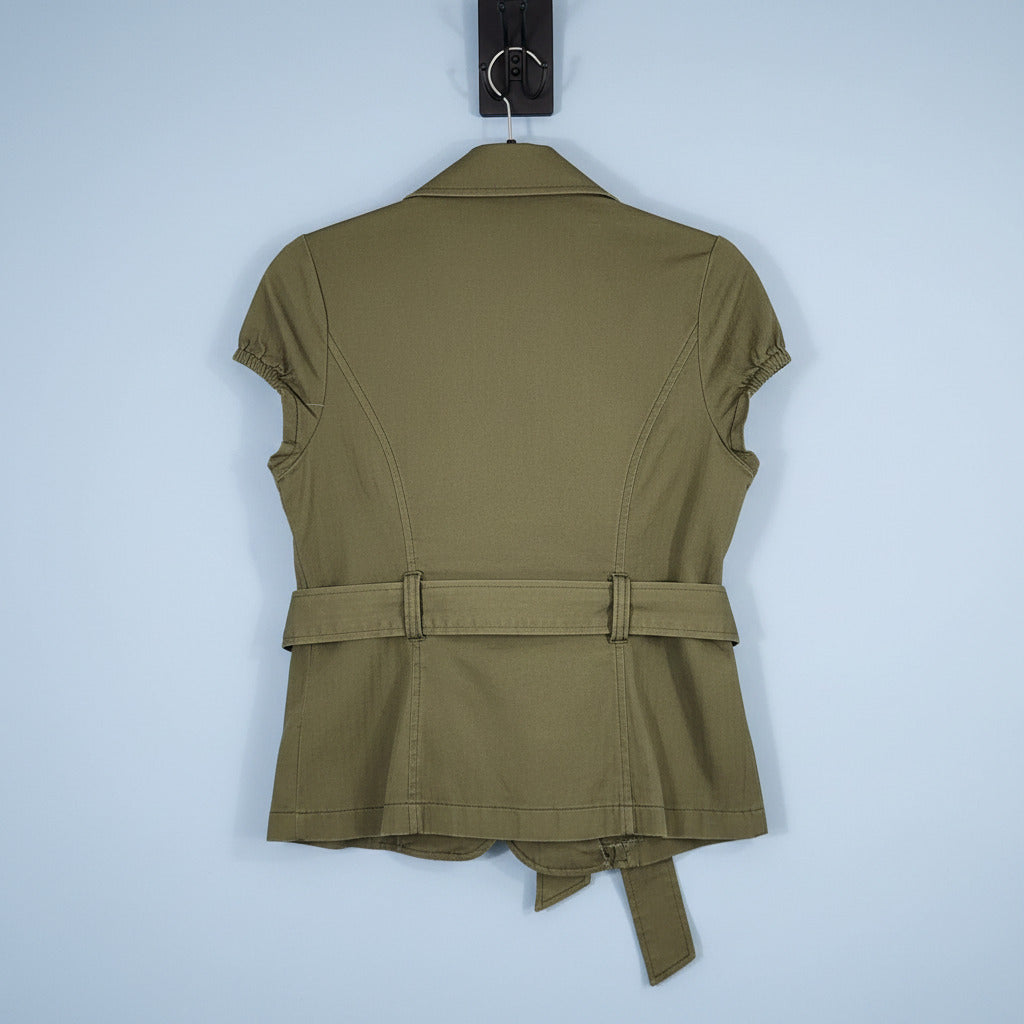 FANG Y2K Belted Safari Jacket – Olive Green / Size L