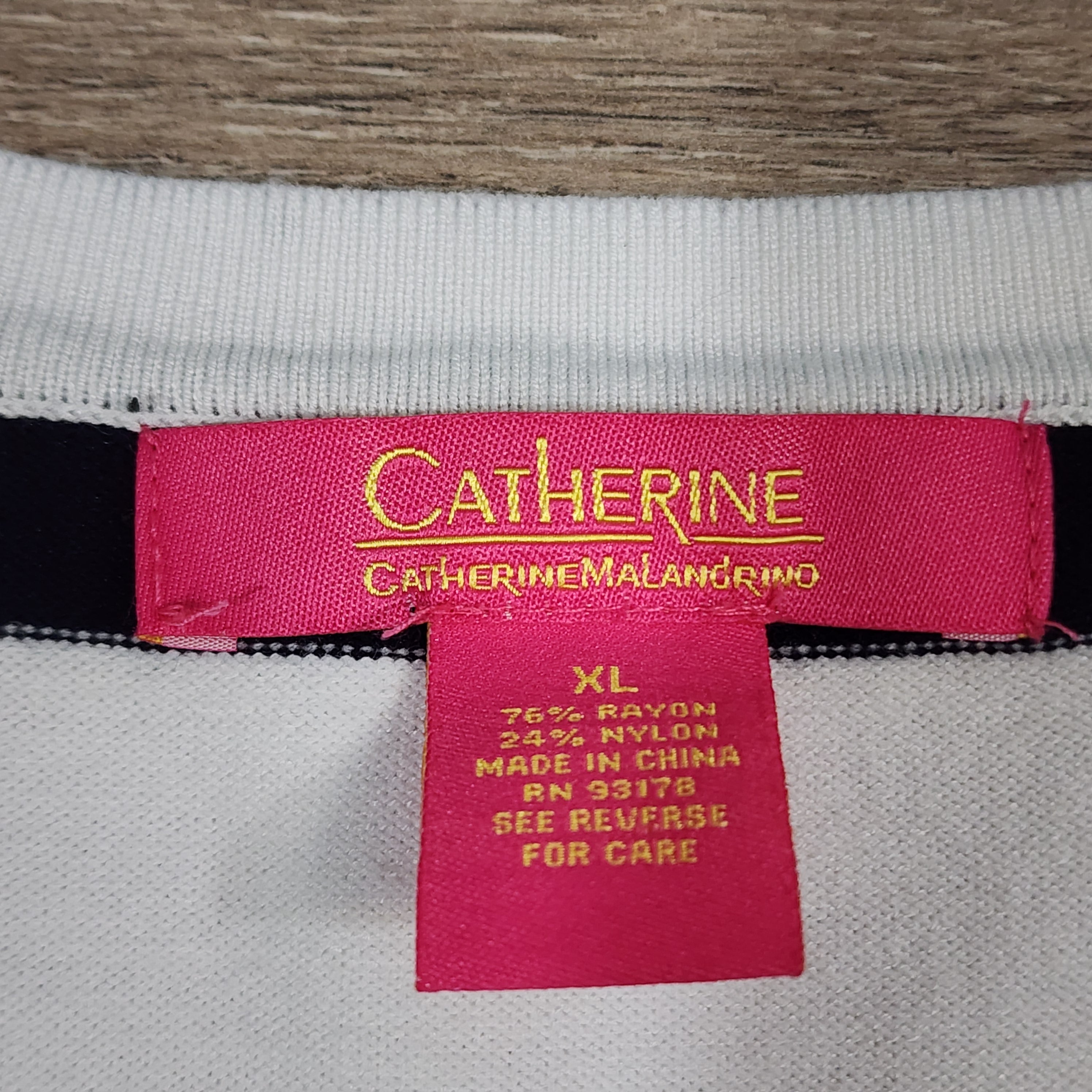 Catherine Malandrino Bold Stripe Tee – Size XL