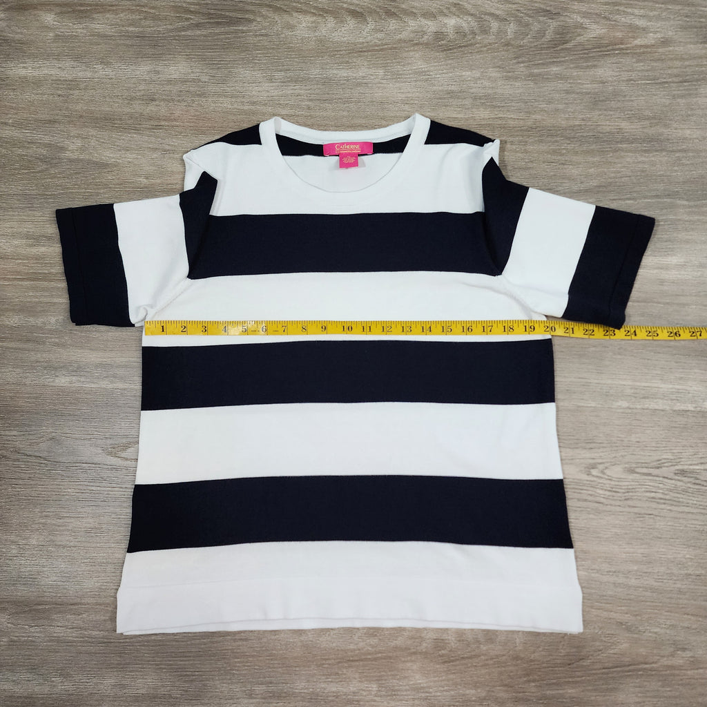 Catherine Malandrino Bold Stripe Tee – Size XL