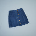 Miami Blue Corduroy Button-Front Mini Skirt – Size M