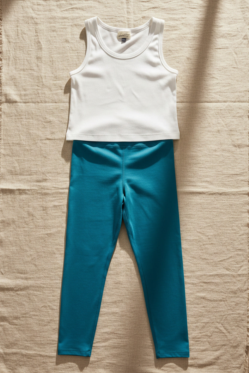 Carbon38 Teal High-Waist Leggings – Size M
