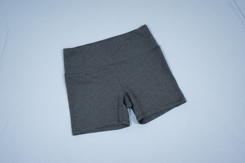 RBX Heather Grey High-Waist Bike Shorts – Size L
