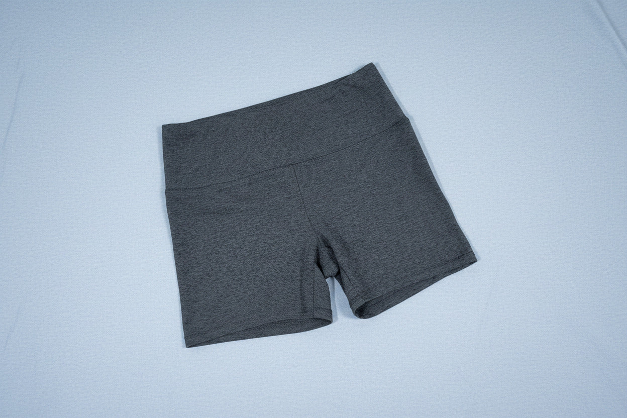 RBX Heather Grey High-Waist Bike Shorts – Size L