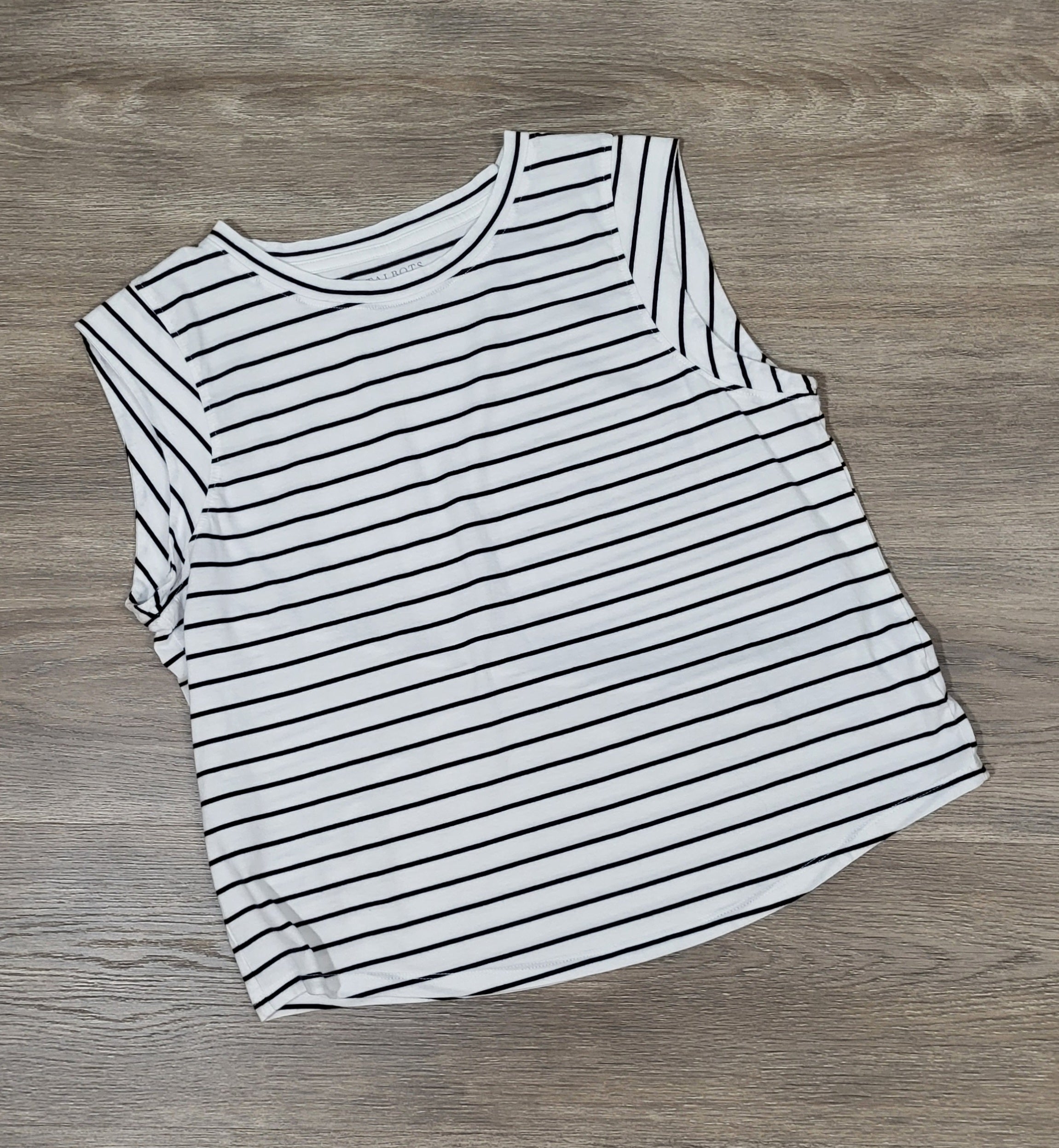 Talbots Petite Striped Pima Cotton Top — Size LP