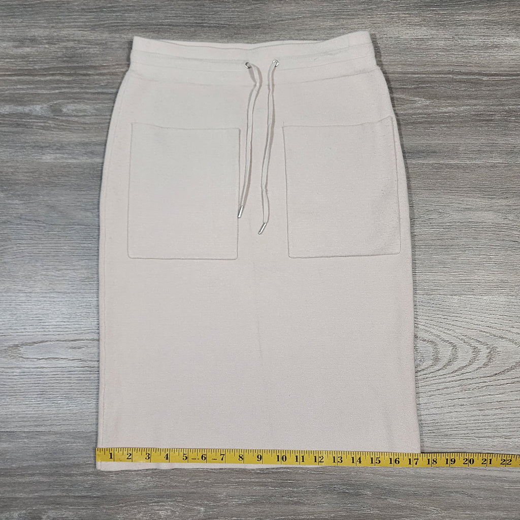Elie Tahari Knit Midi Skirt – Cream / Size S