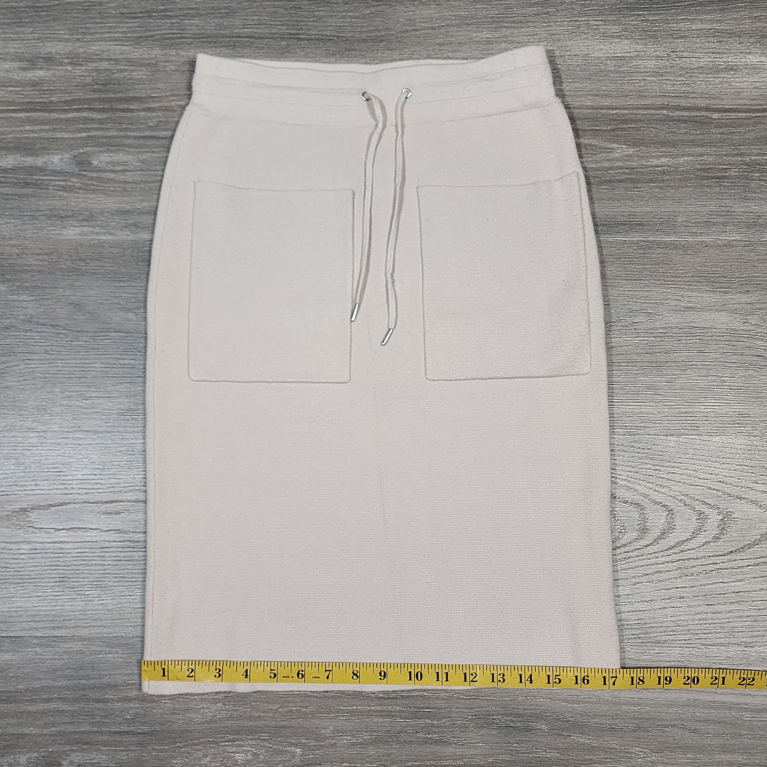 Elie Tahari Knit Midi Skirt – Cream / Size S
