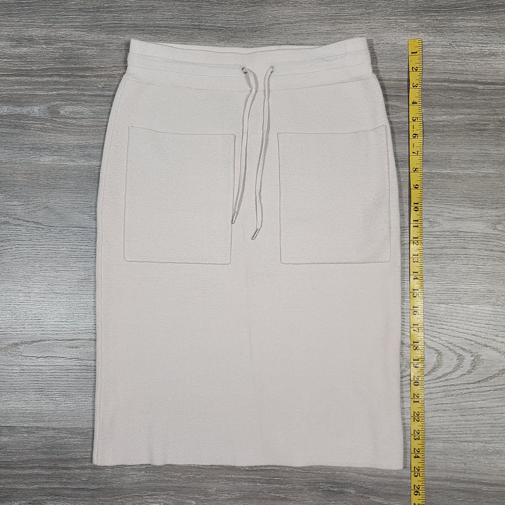 Elie Tahari Knit Midi Skirt – Cream / Size S