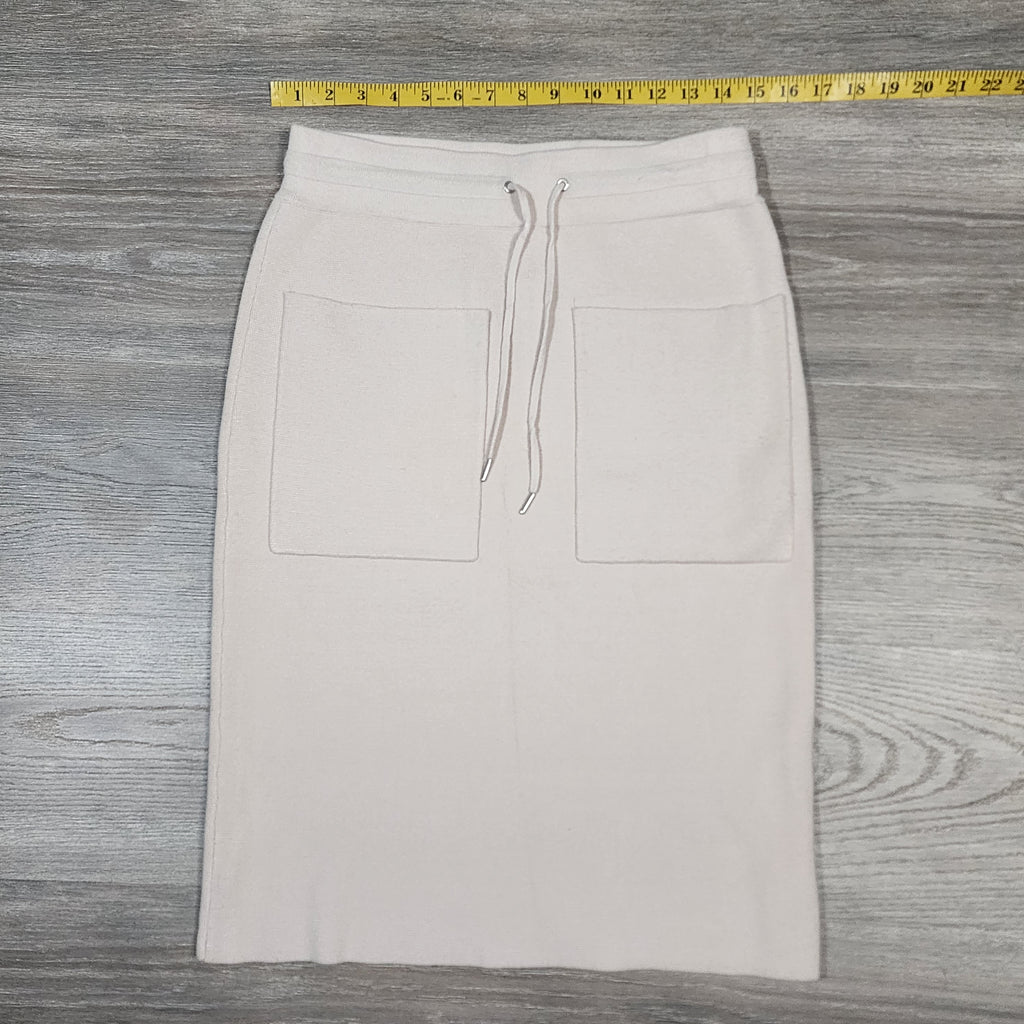 Elie Tahari Knit Midi Skirt – Cream / Size S