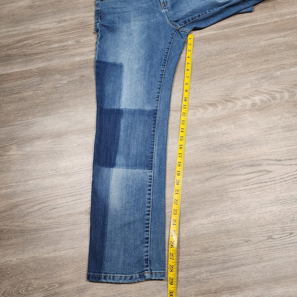 Dressbarn Patchwork Straight Leg Jeans – Size 6
