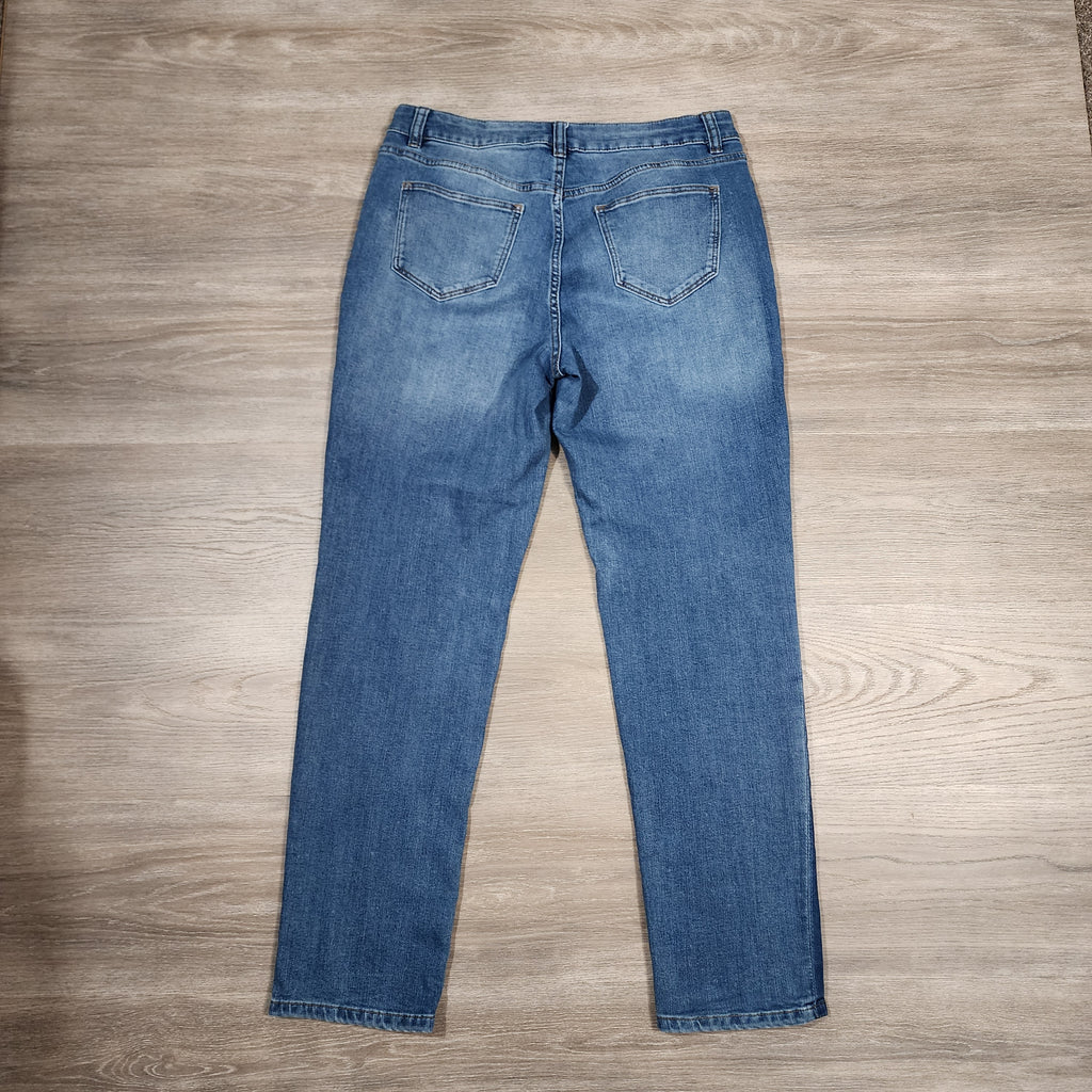 Dressbarn Patchwork Straight Leg Jeans – Size 6