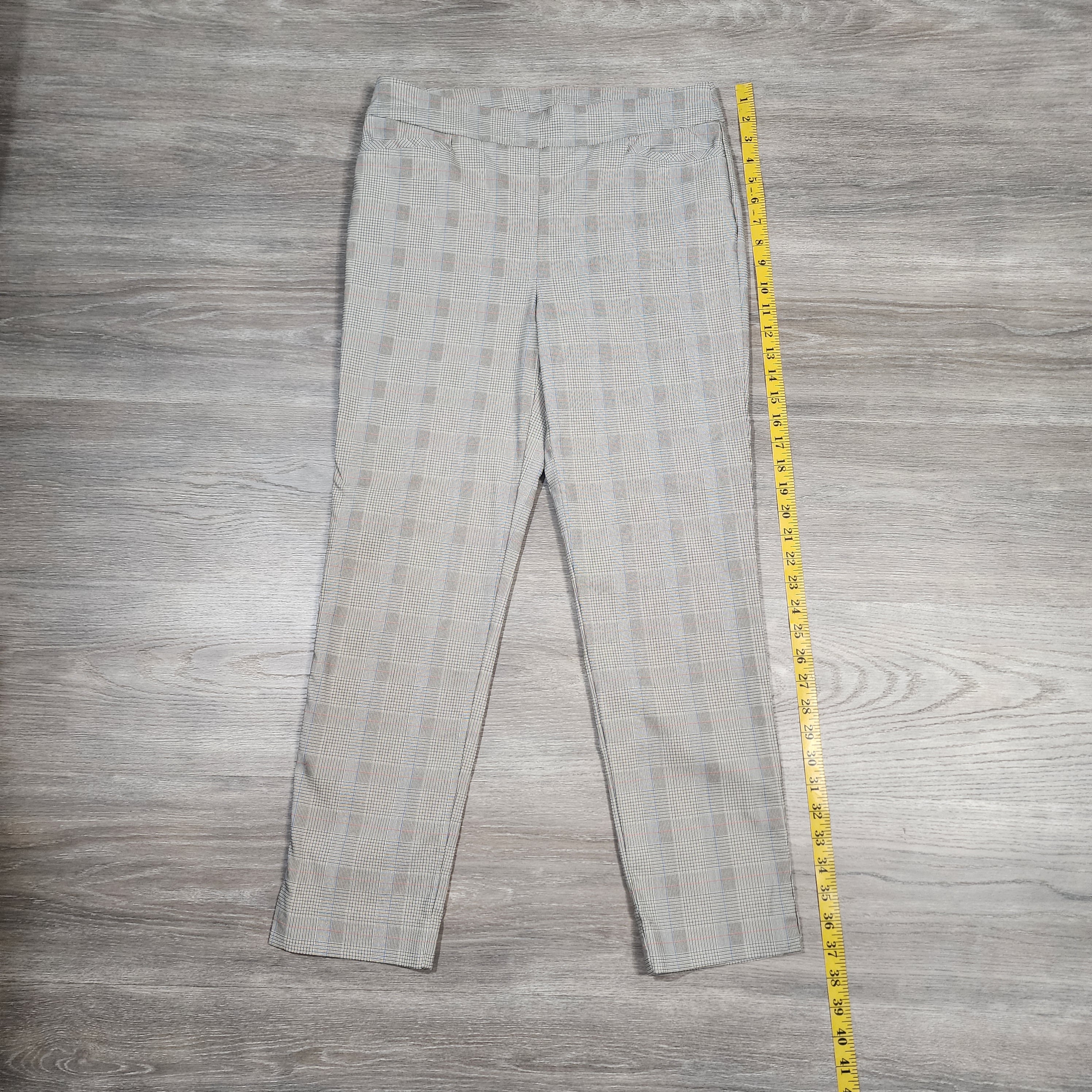 Chico's Glen Plaid Slim Ankle Pants – Cream / Size 0.5R (US 4R)