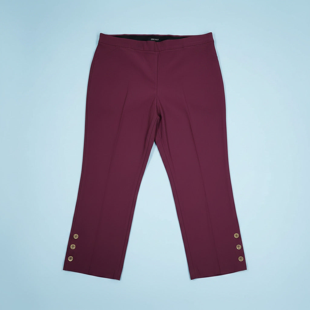 Roz & Ali Burgundy Cropped Dress Pants – Plus Size 20