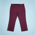 Roz & Ali Burgundy Cropped Dress Pants – Plus Size 20