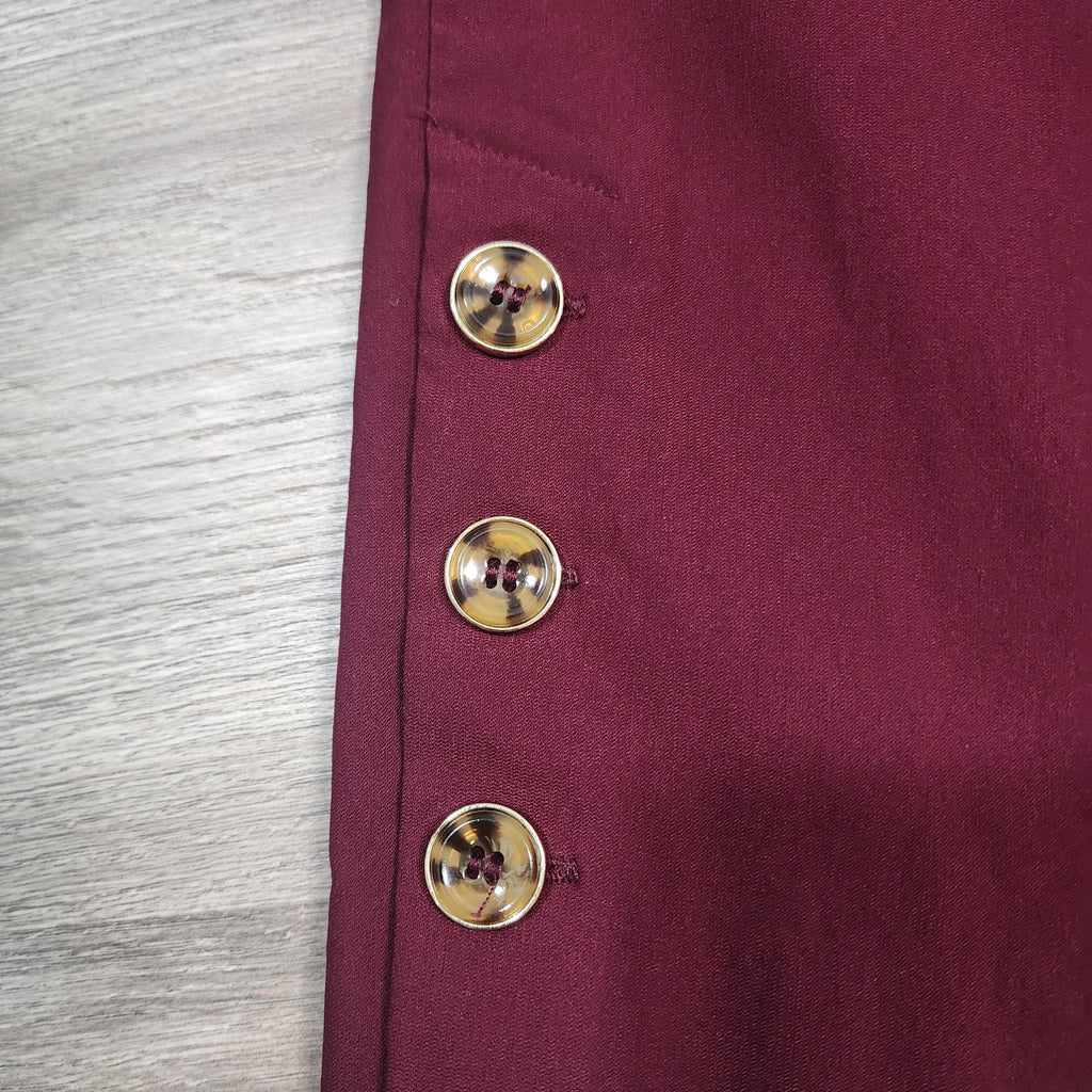 Roz & Ali Burgundy Cropped Dress Pants – Plus Size 20