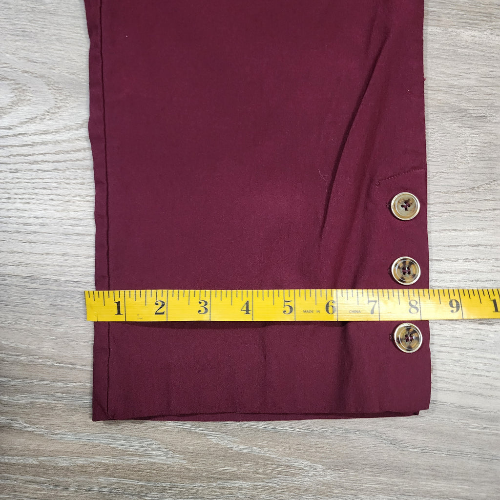 Roz & Ali Burgundy Cropped Dress Pants – Plus Size 20