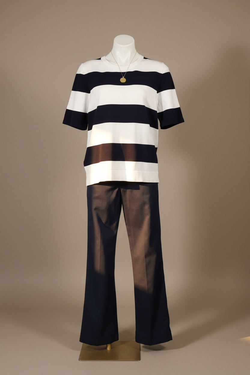 Catherine Malandrino Bold Stripe Tee – Size XL