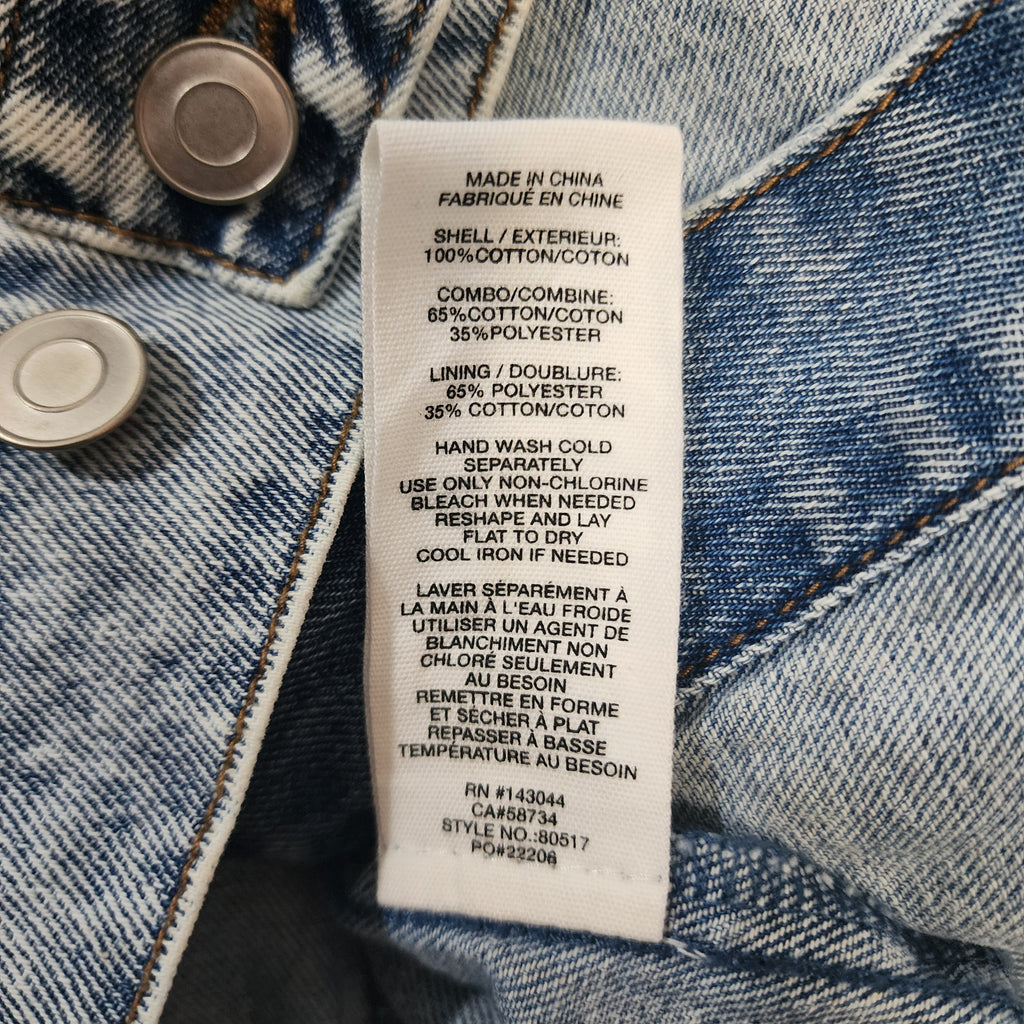 Avec Les Filles Mixed Media Denim Jacket — Size L